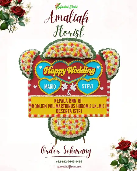 Papan Bunga Pernikahan Mundeh
